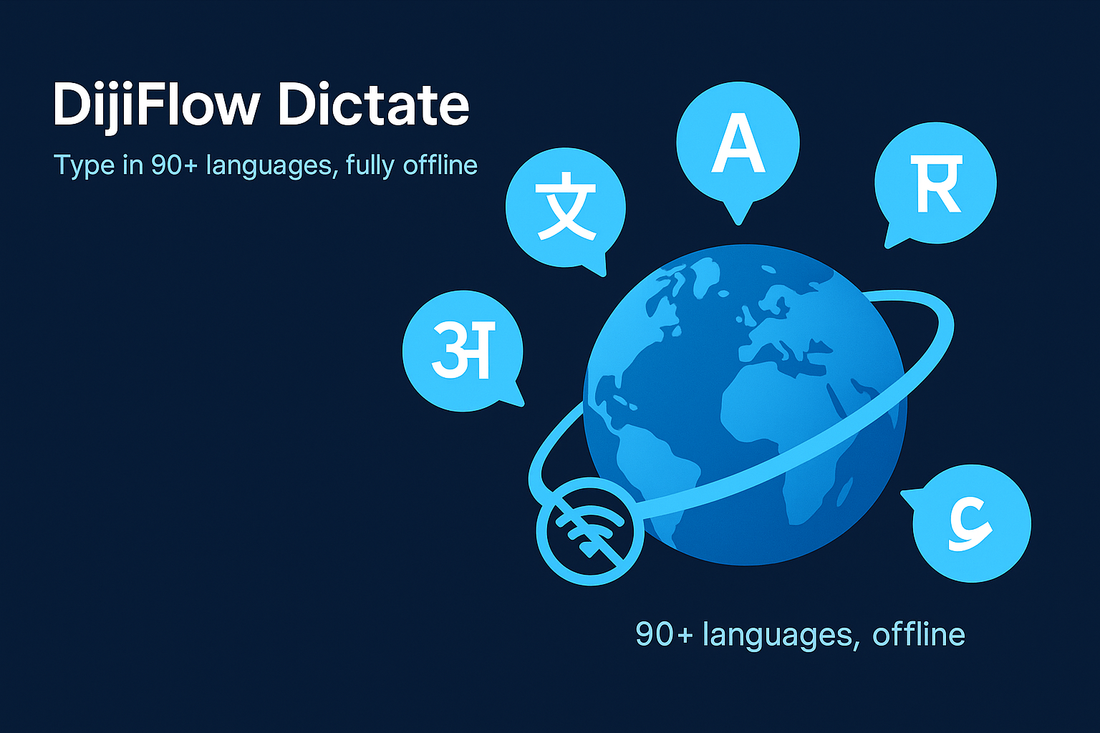 Type in 90+ Languages, Fully Offline: Multilingual Dictation Without the Cloud