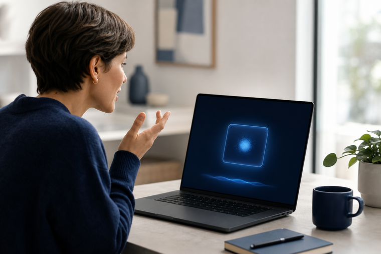 Speaking prompts to an AI assistant
