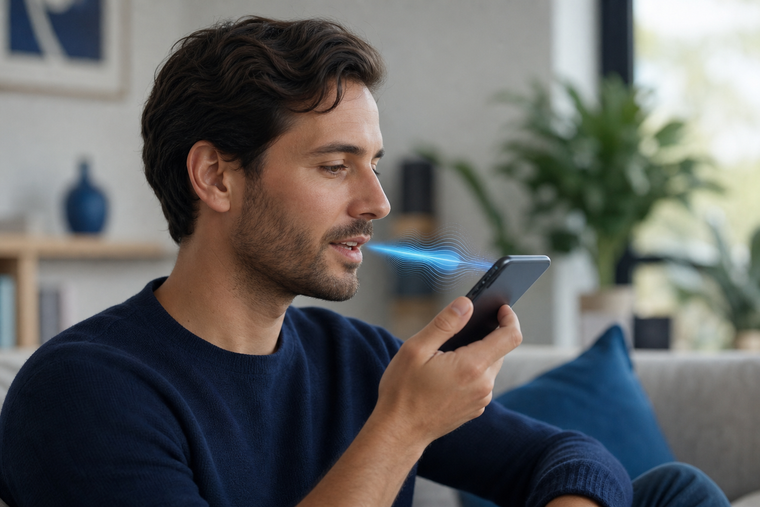Dictating a reply into a messaging app
